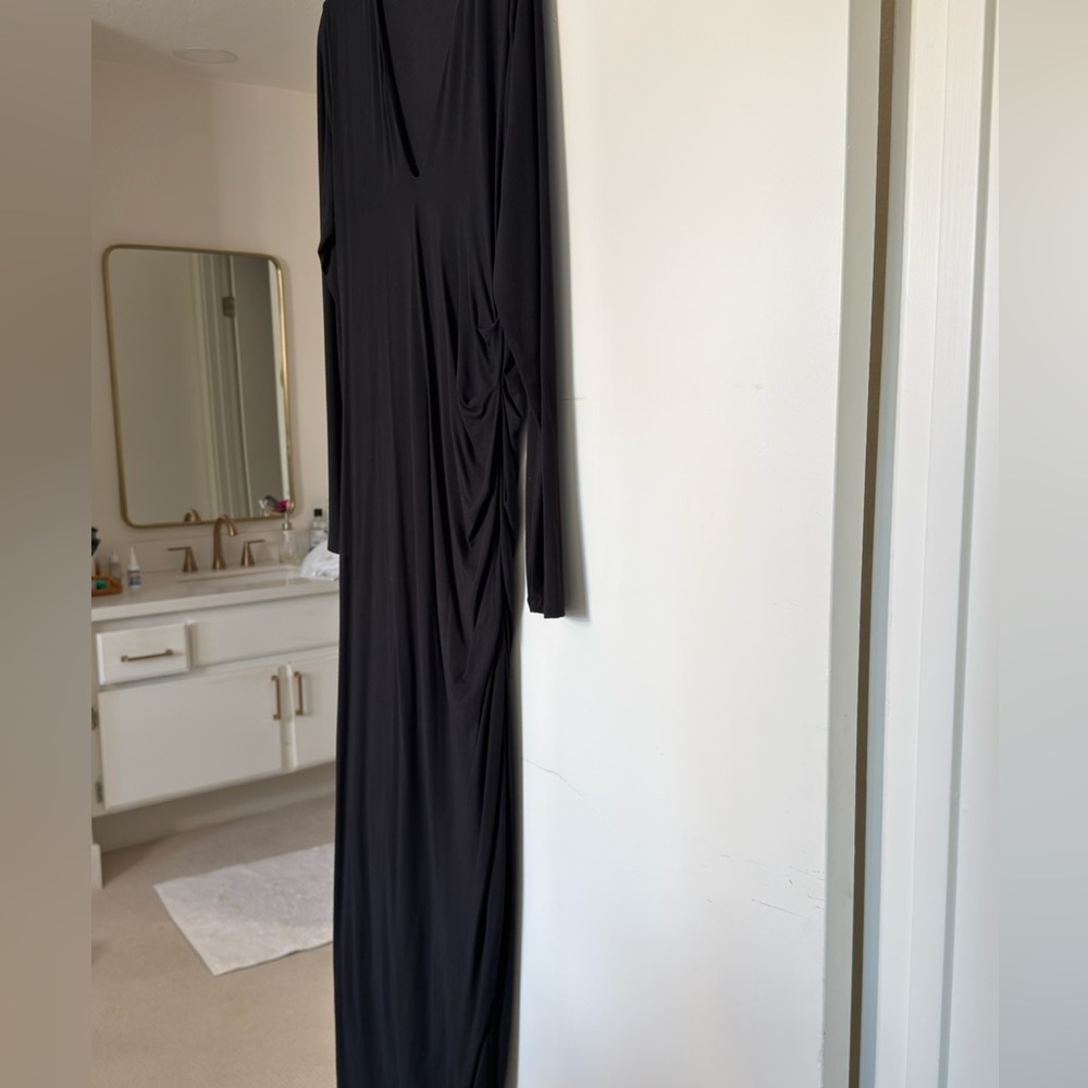 Good American Gathered Side Long Sleeve Dress - Picture 5 of 7
